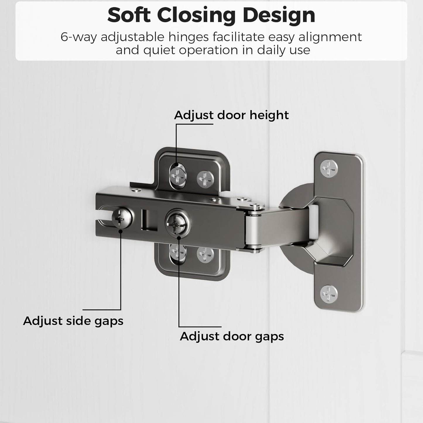 IRONCK 24" Bathroom Vanity with Sink, Freestanding Bathroom Cabinet Vanity with Soft-Close Doors & Storage Drawer, Modern Design for Small Bathrooms, Undermount Ceramic Sink, Easy Assembly, White