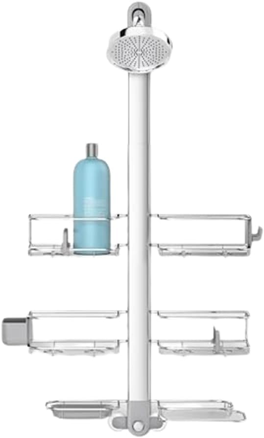 simplehuman Adjustable Shower Caddy, Stainless Steel and Anodized Aluminum