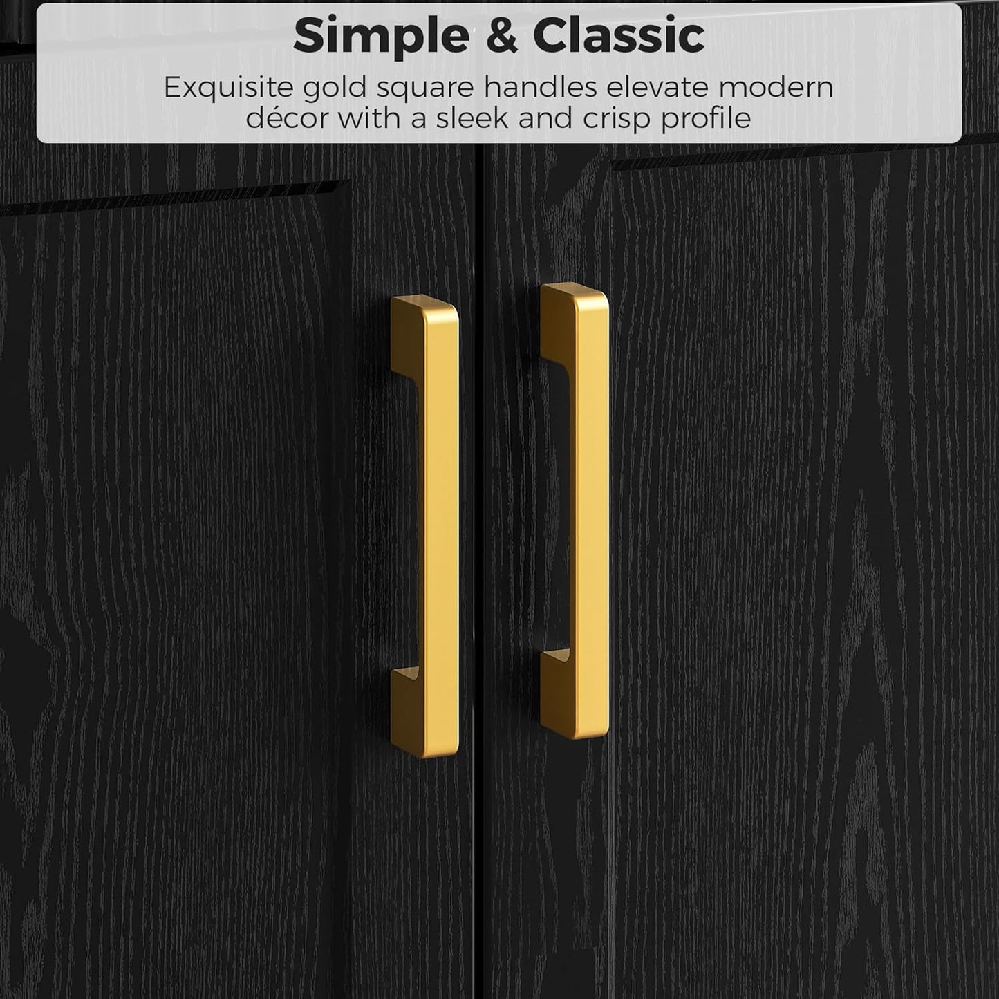 IRONCK 36" Bathroom Vanity with Sink, Freestanding Bathroom Vanity with Undermount Ceramic Sink, 2 Drawers & 2 Soft-Close Doors with Bottle Racks, Modern Wave-Pattern Fluted Design, Black